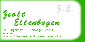 zsolt ellenbogen business card